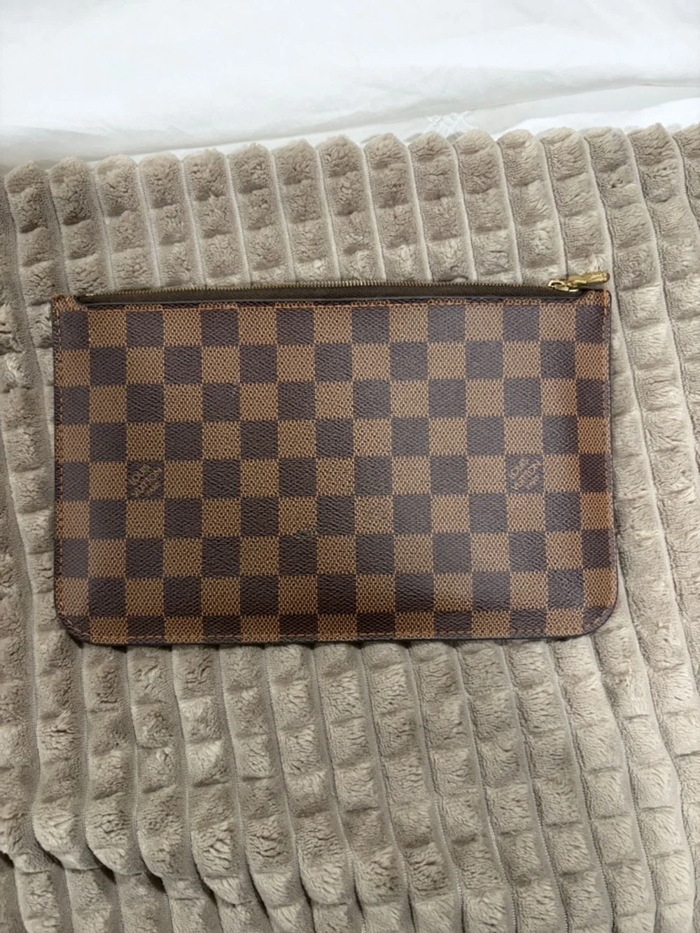 Louis Vuitton Damier Ebene Toiletry pouch wallet- Brown